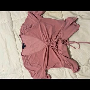 ruched pink top